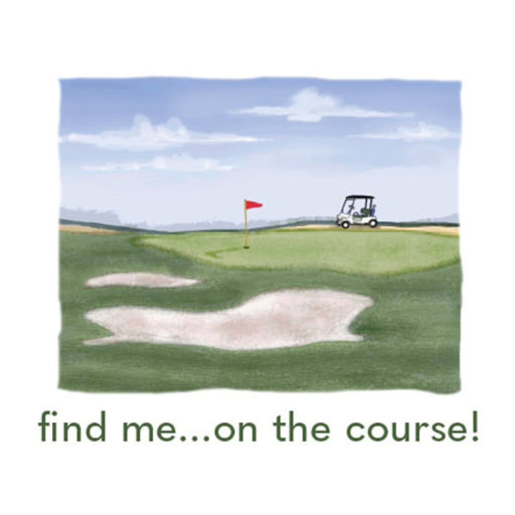 donovan designs find me... on the course! notepad