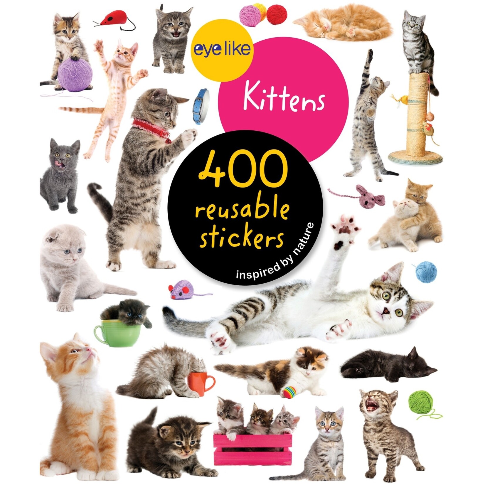 eye like 400 reusable KITTEN stickers