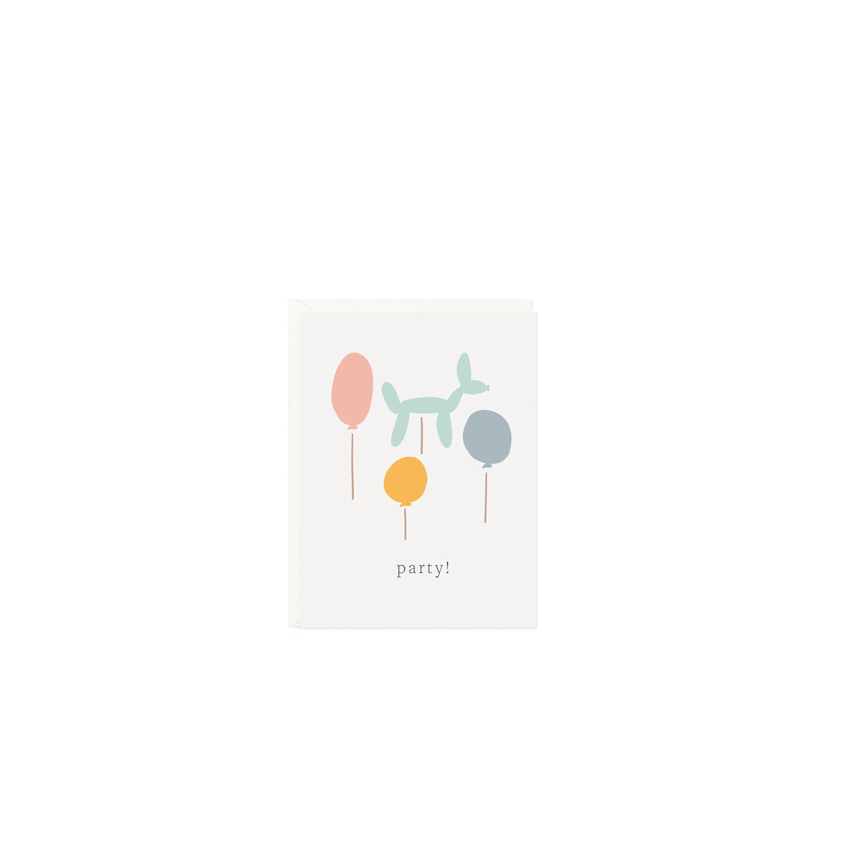 ramona & ruth party! balloons mini card