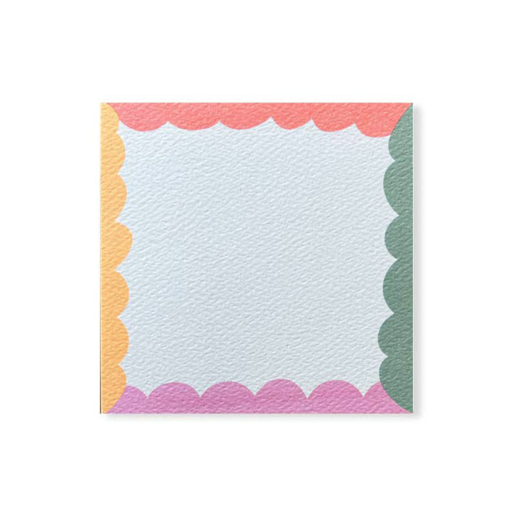 heartland cards pastel scallops square notes