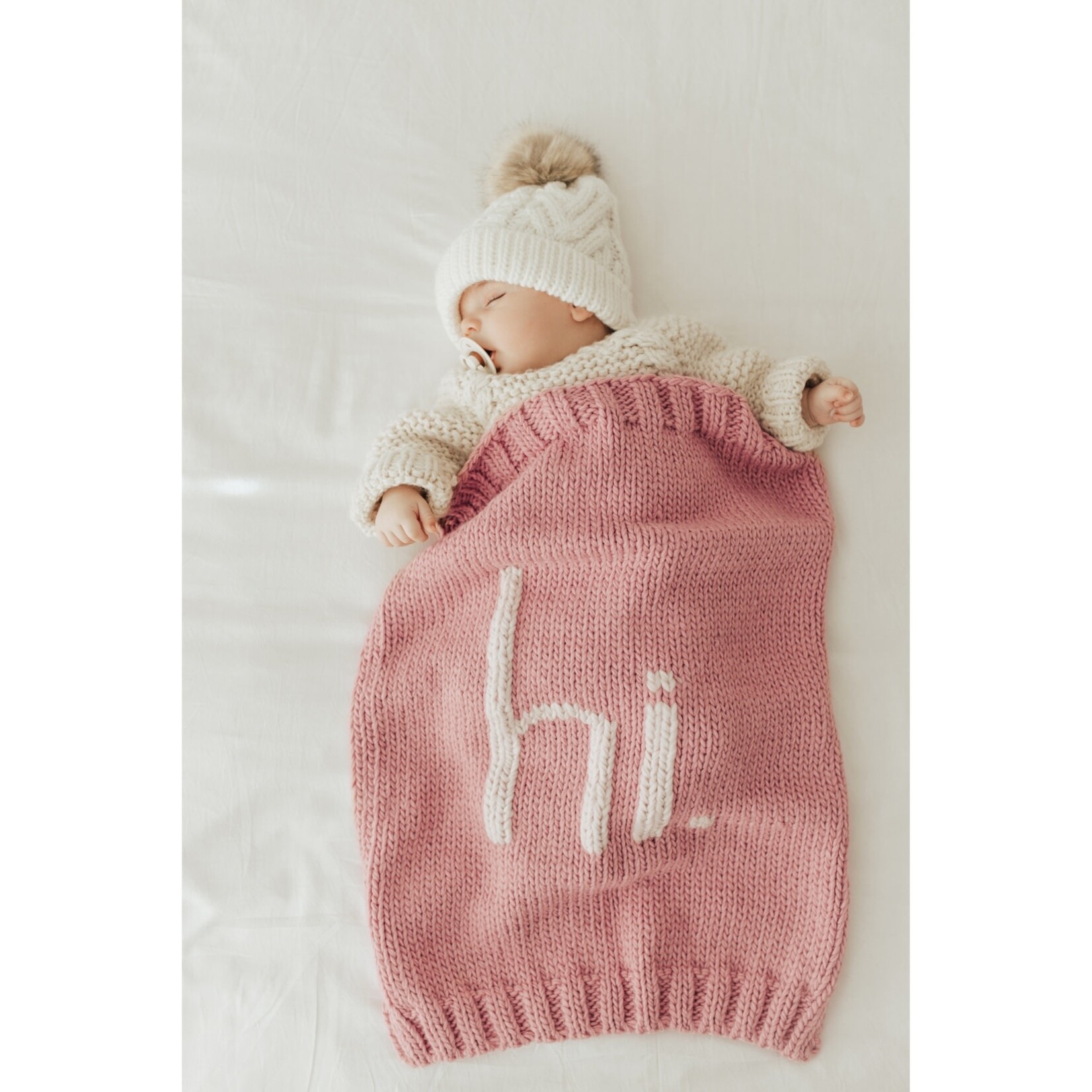 huggalugs pink hi.  knit blanket