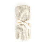 huggalugs cream knit baby blanket