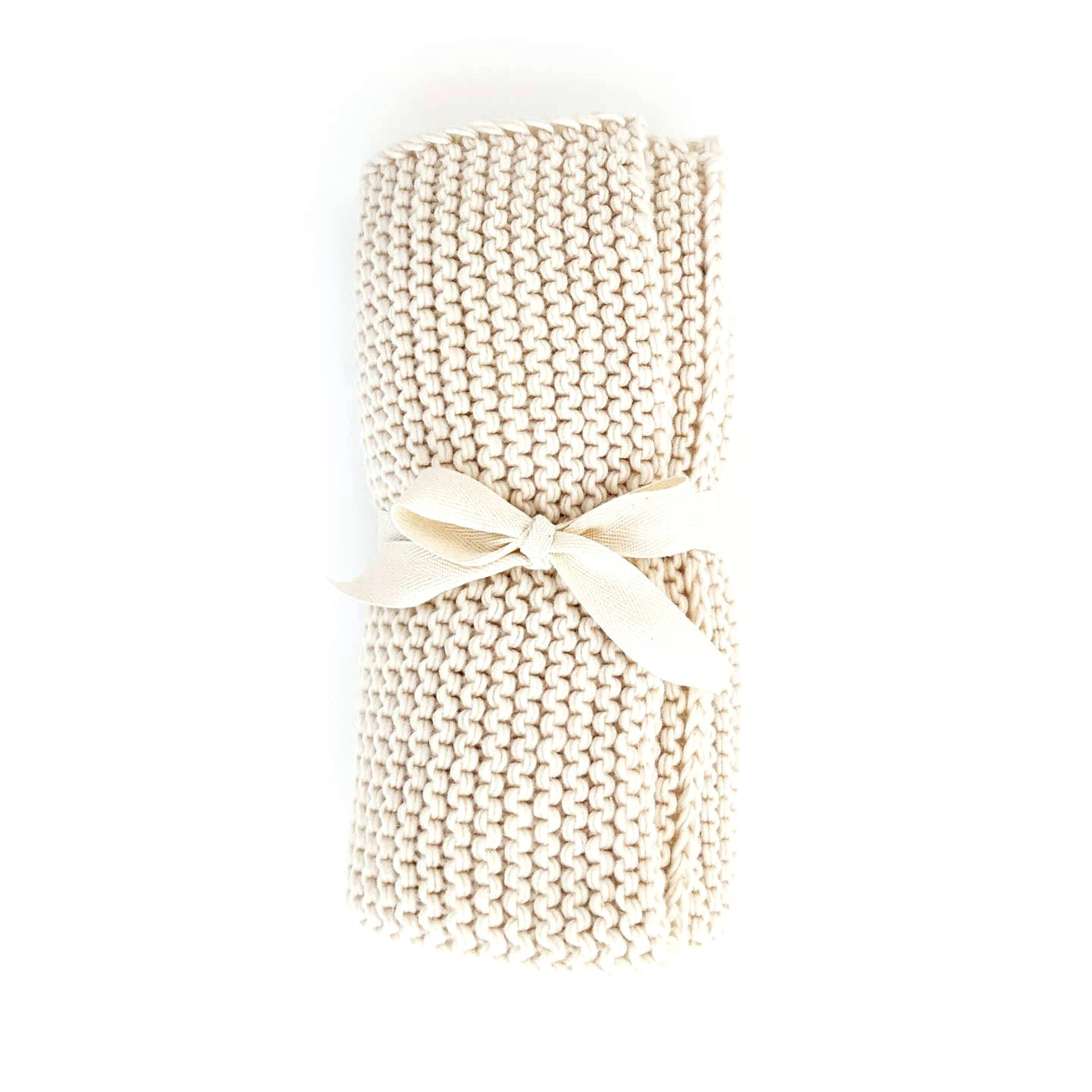 huggalugs cream knit baby blanket