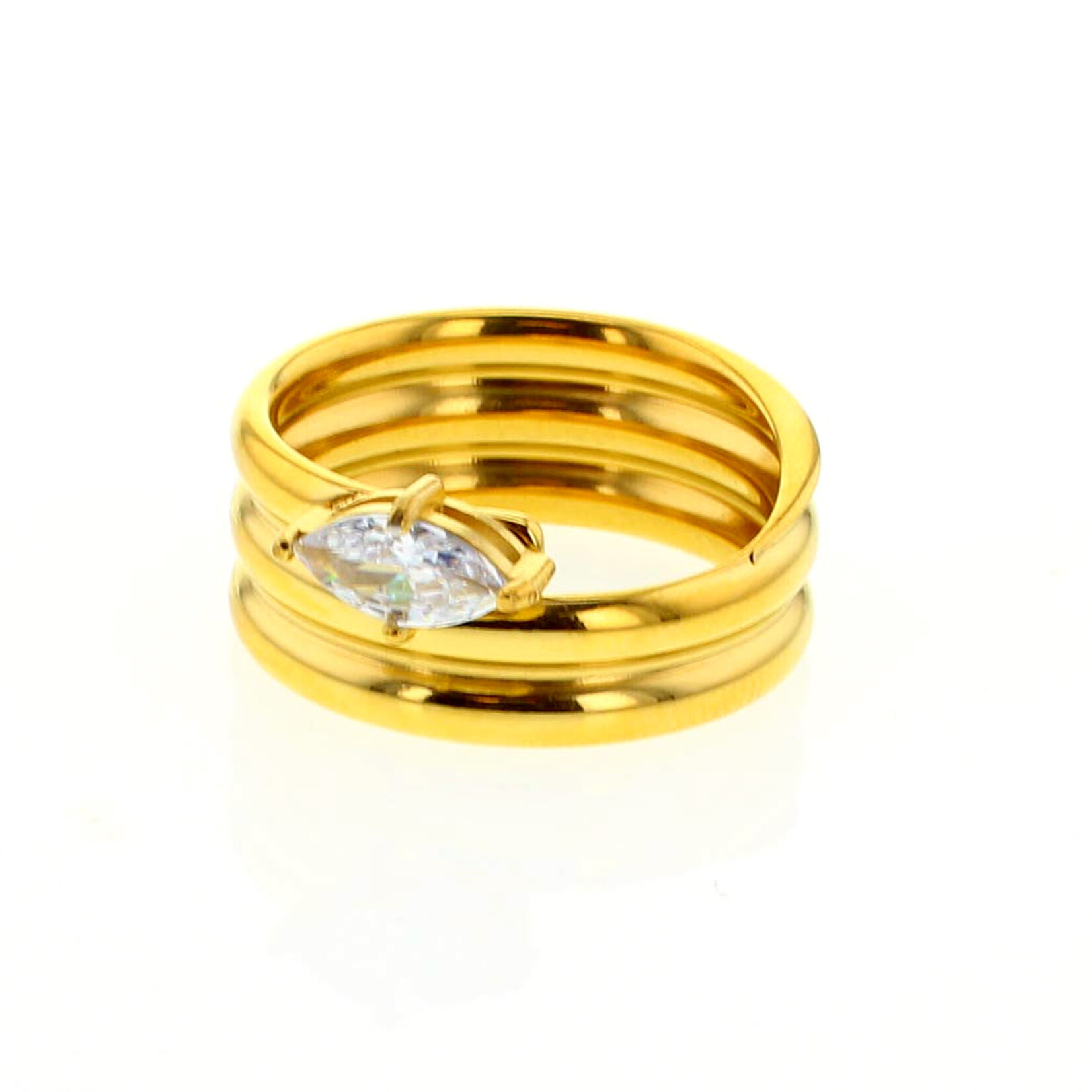 Lotus Jewelry Studio waterproof gold stack ring