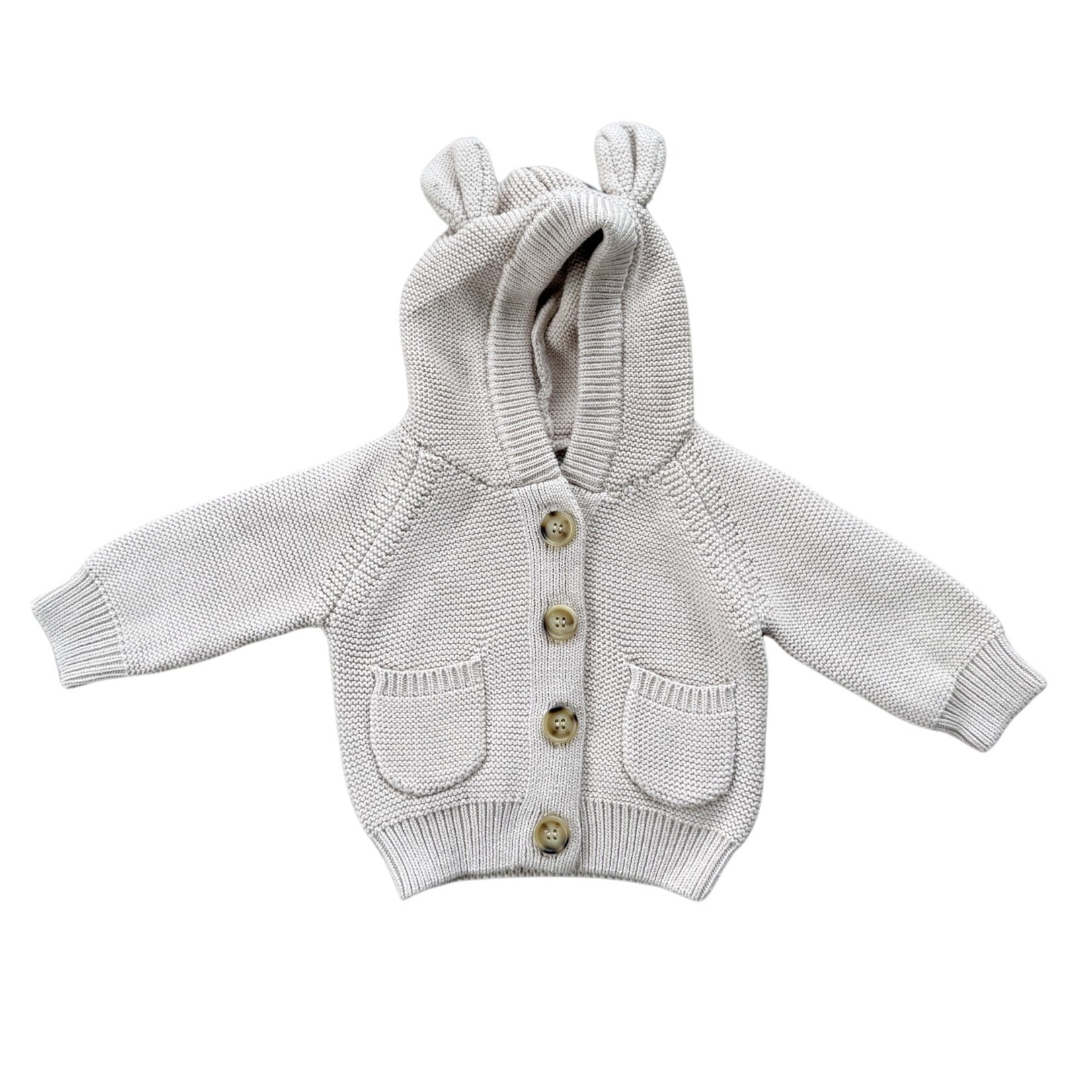 baby sprouts knit hooded cardigan