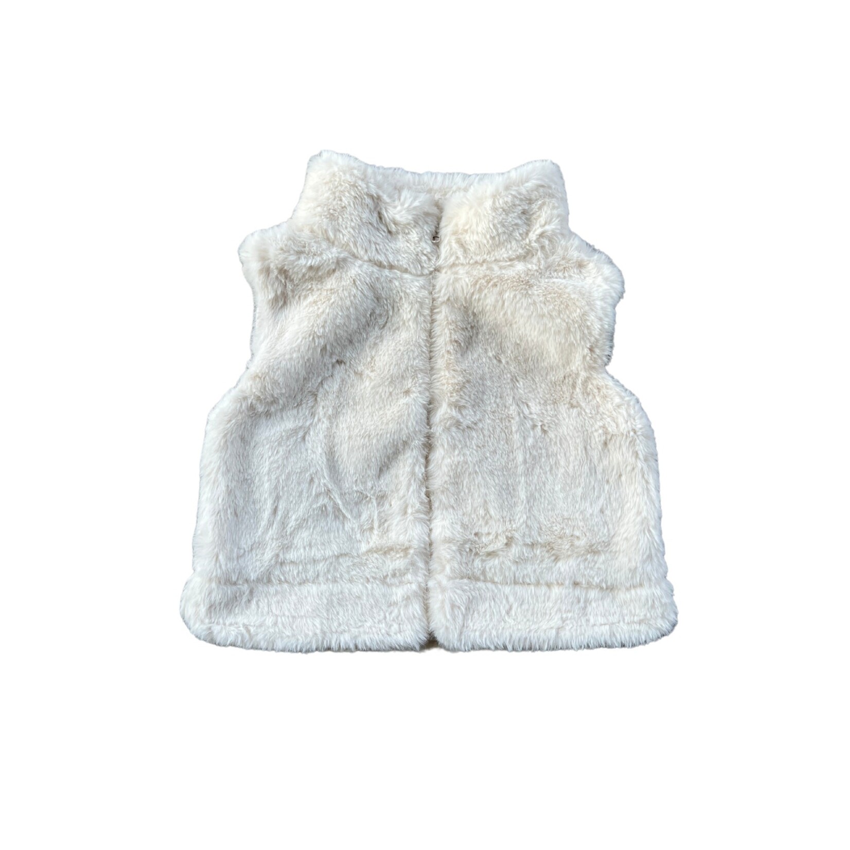 baby sprouts cream fur vest