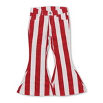 sassy kids palace red stripe flare jeans