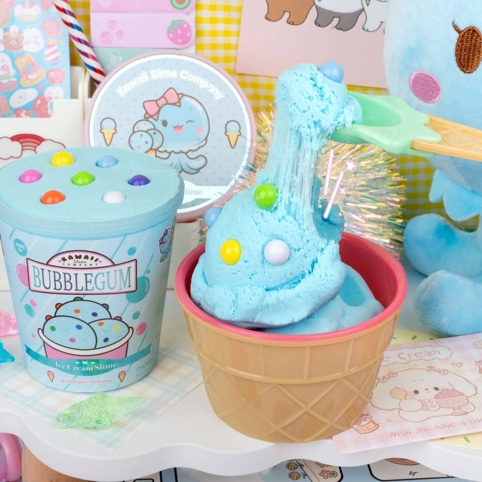 kawaii slime company bubblegum ice cream slime