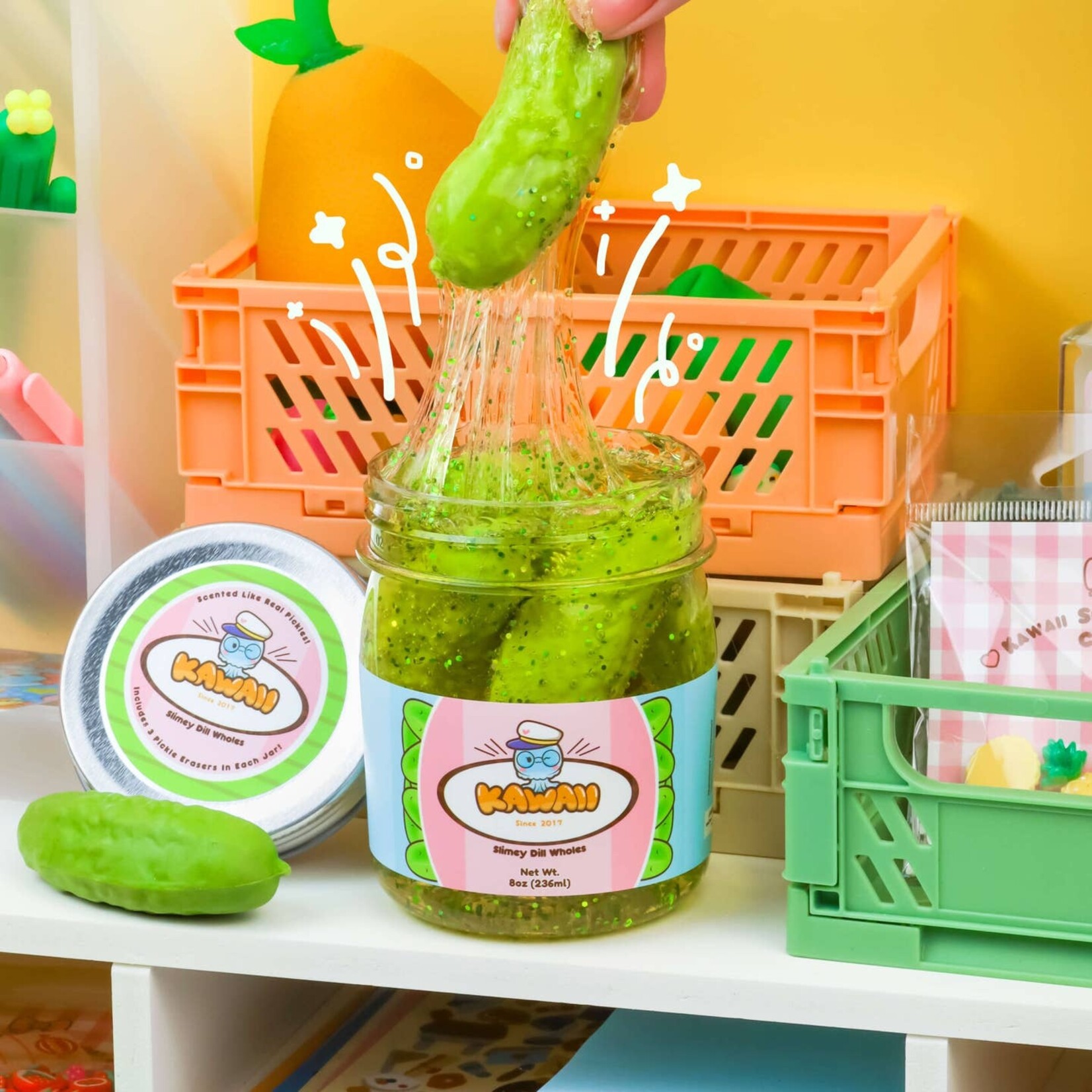 kawaii slime company slimey dill wholes pickle slime