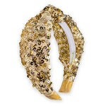 frog sac gold sequin knot headband