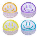frog sac smiley face hair claw clips-4 pack