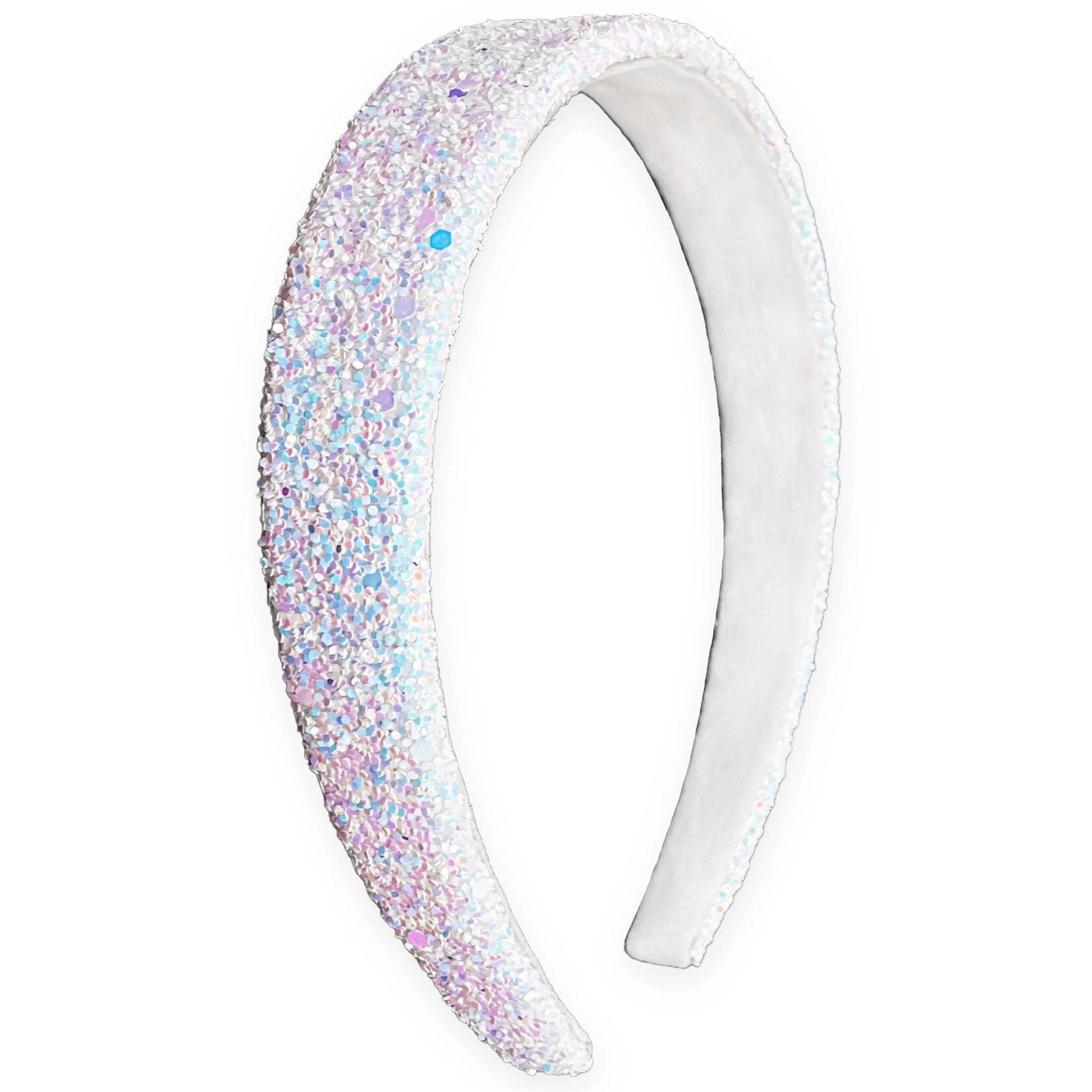 frog sac white glitter headband