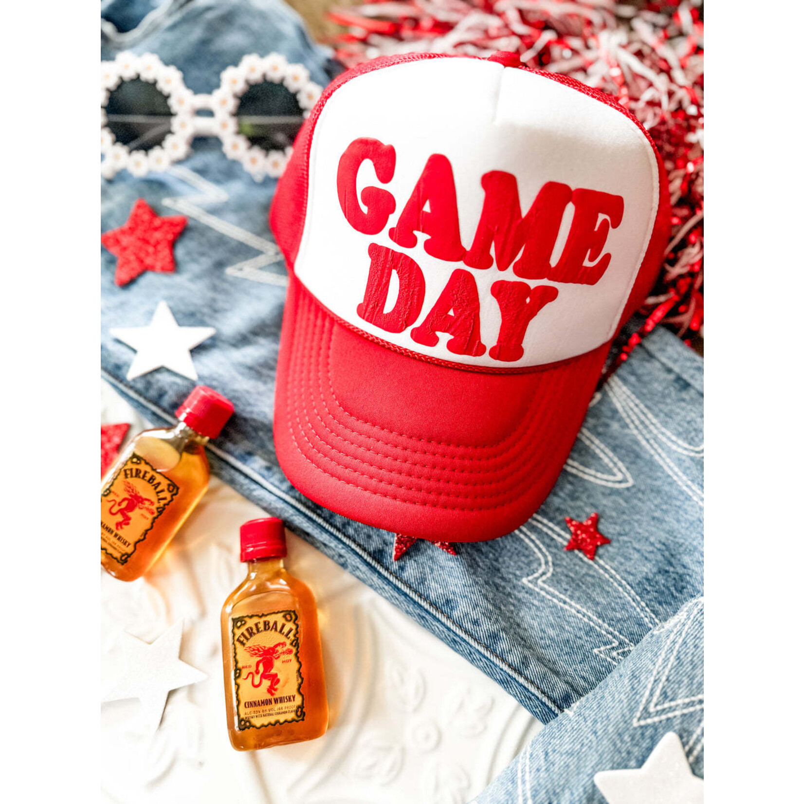 ruby red co. game day trucker hat