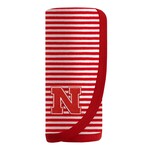 creative knitwear red stripe NEBRASKA blanket