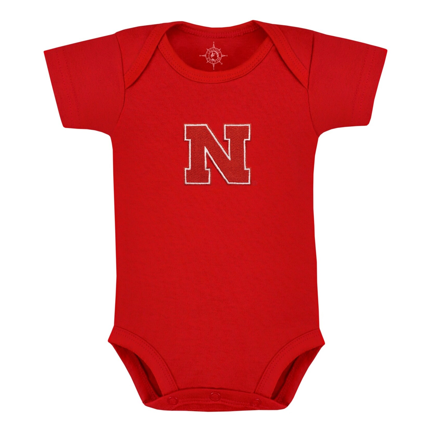 creative knitwear red NEBRASKA bodysuit