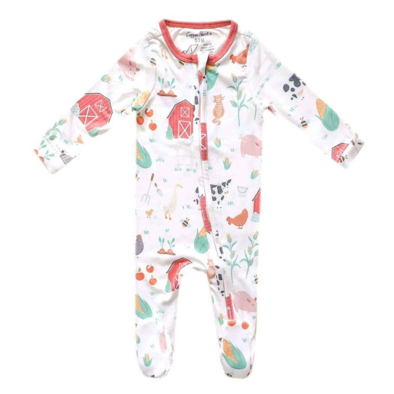 copper pearl farmstead footie pajama