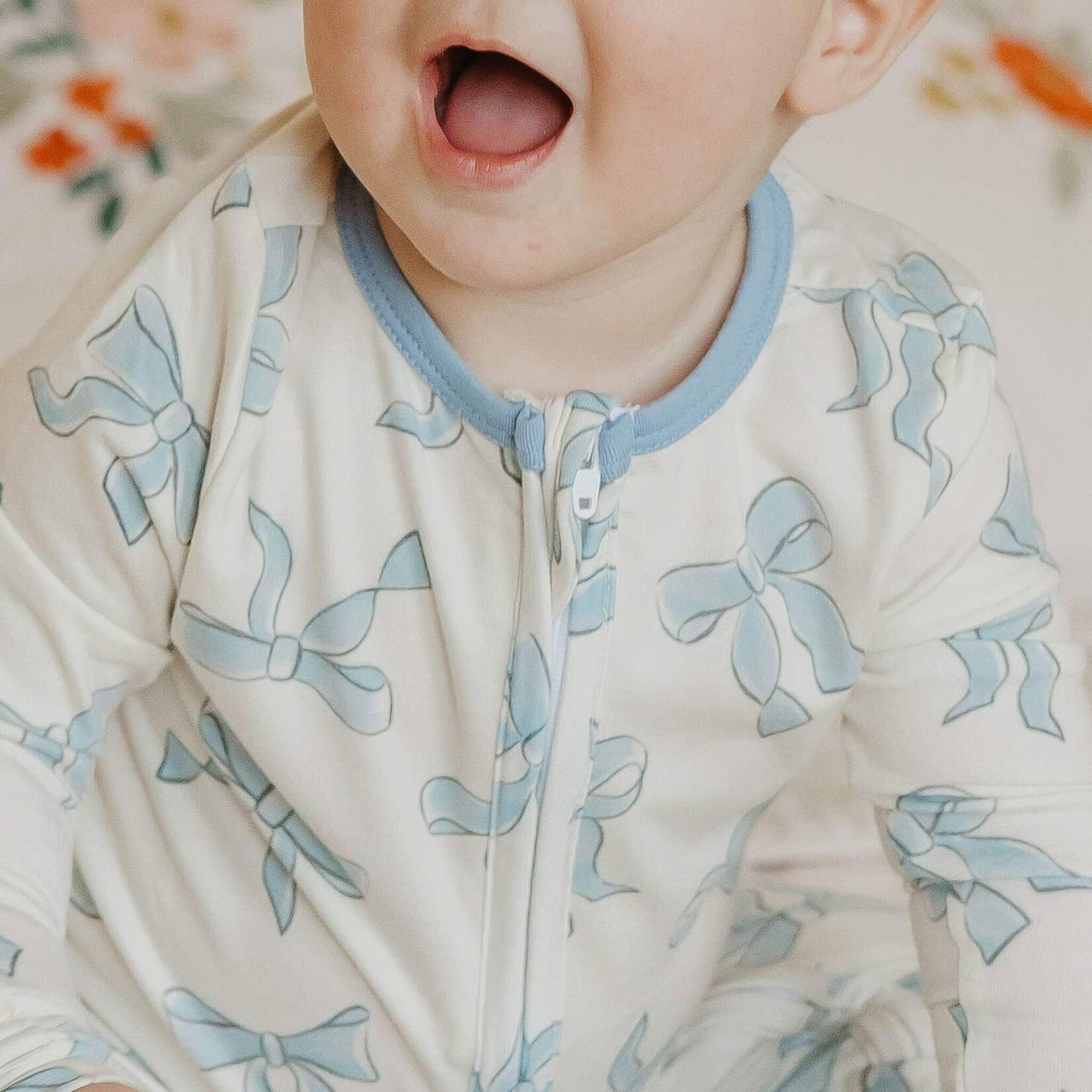 copper pearl daphne zip-up footie