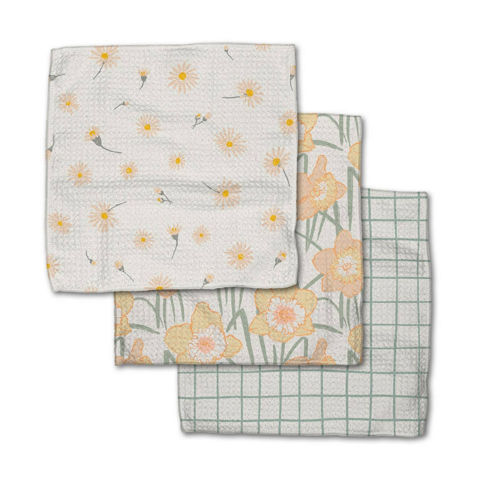 geometry daisy dust GEOMETRY dishcloth set