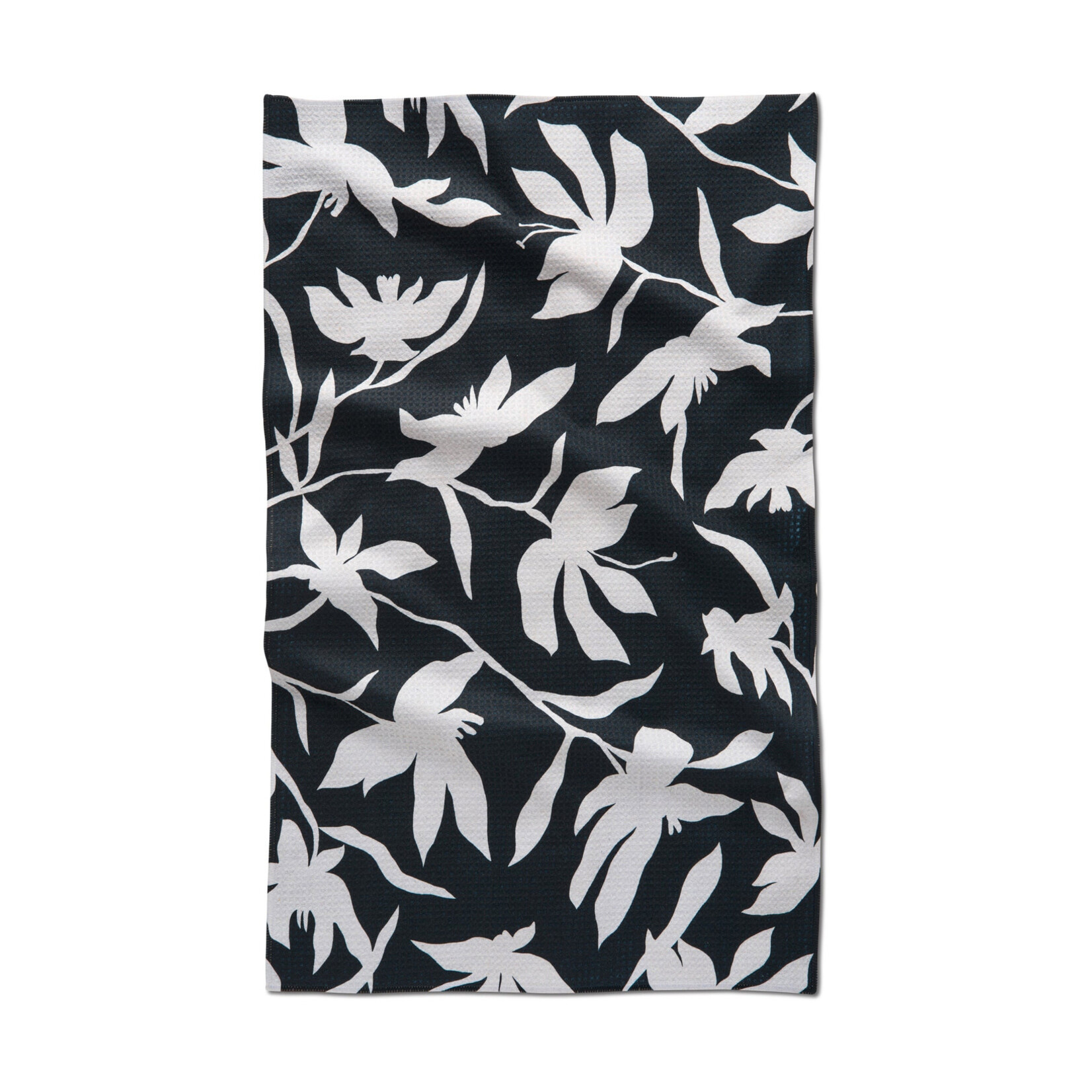 geometry midnight petal GEOMETRY tea towel
