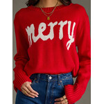 panache apparel red MERRY sweater