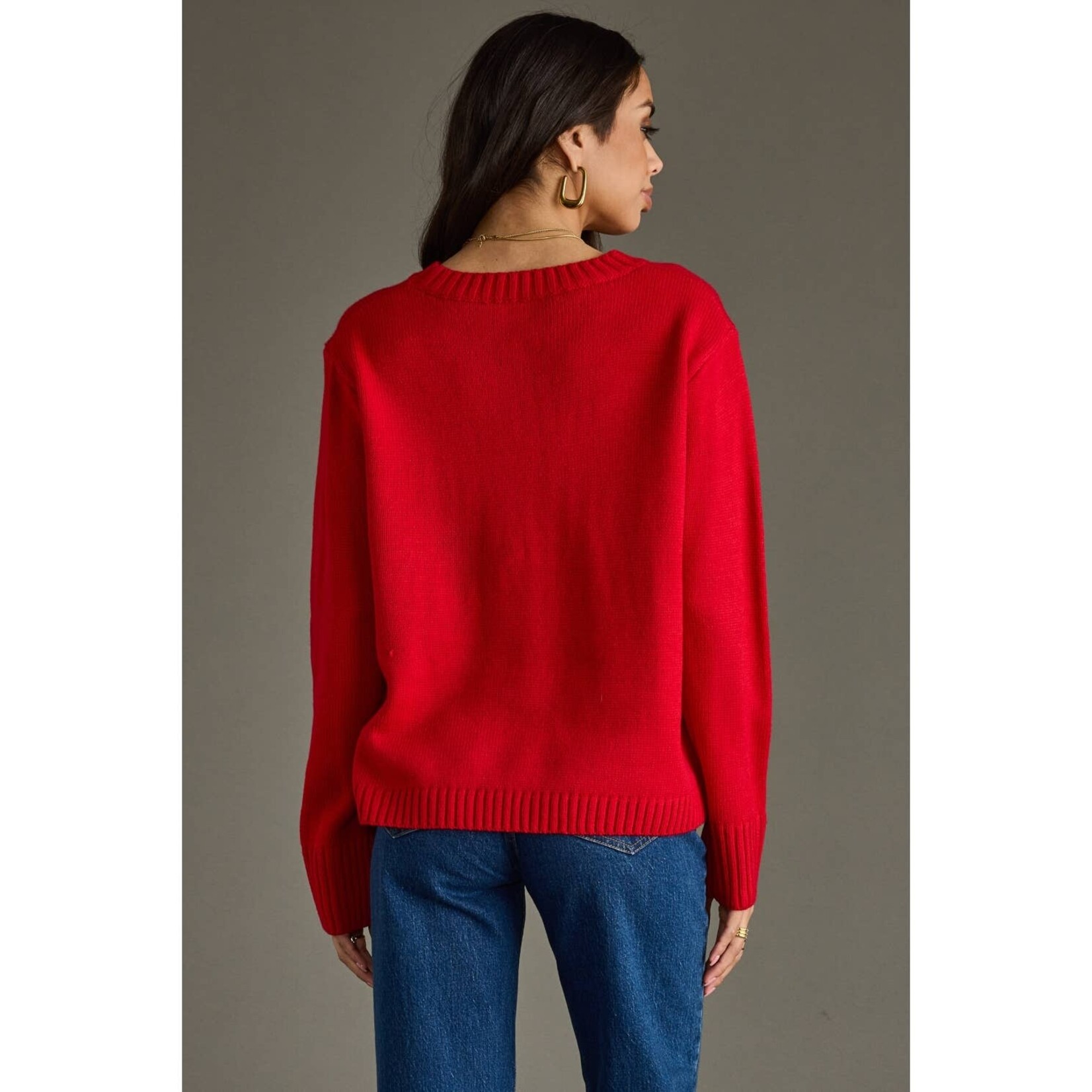 panache apparel red MERRY sweater