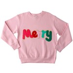 sparkle sister pink MERRY sweatshirt