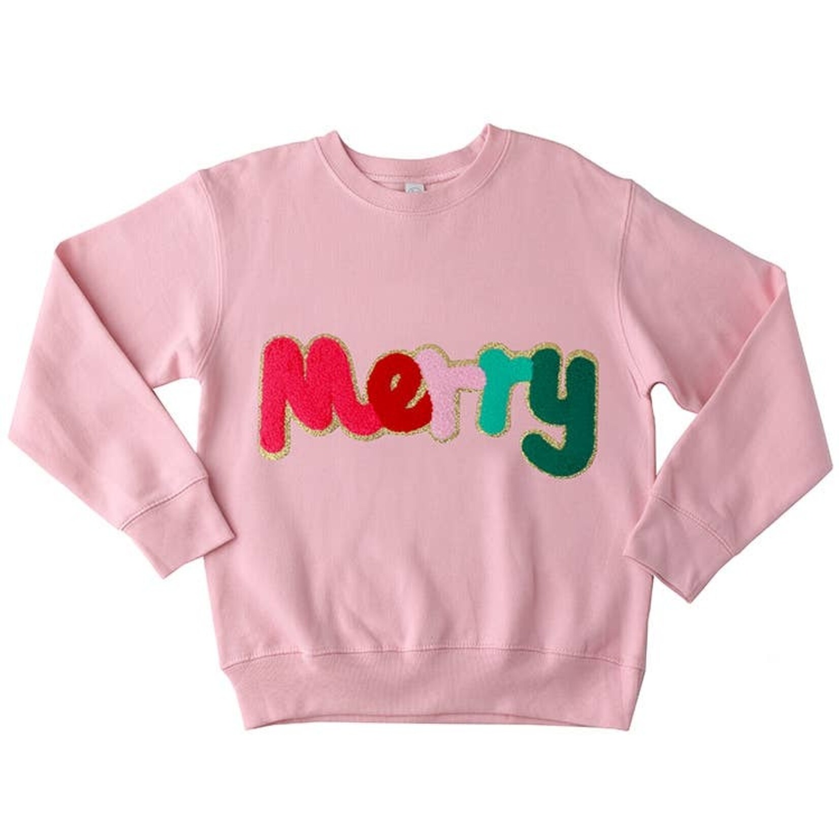 sparkle sister pink MERRY sweatshirt
