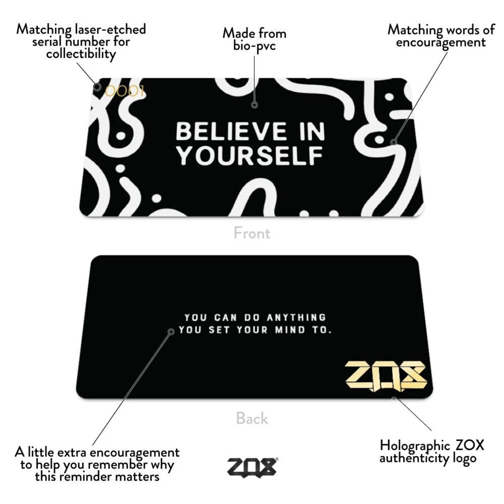 zox BELIEVE IN YOURSELF  interactive bracelet