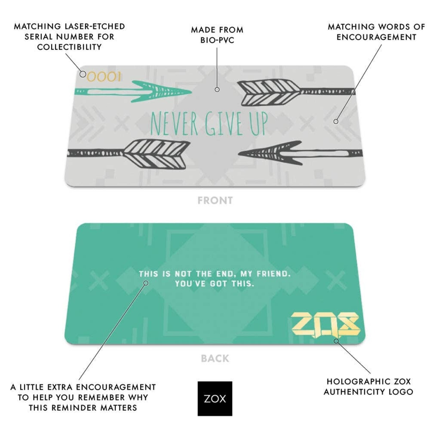 zox NEVER GIVE UP  interactive bracelet