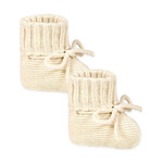 quincy mae heathered natural knit booties