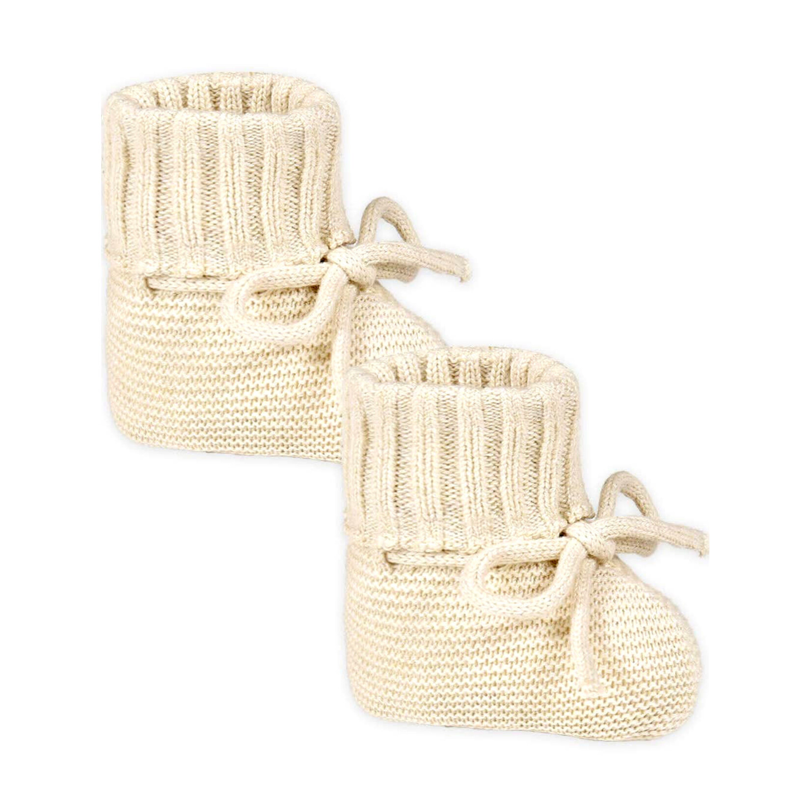 quincy mae heathered natural knit booties