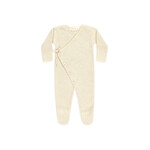 quincy mae heathered oatmeal knit wrap footie