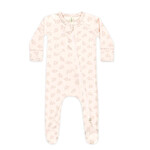 quincy mae pink floral PREEMIE footie