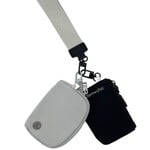 modern + chic black & grey duel wristlet