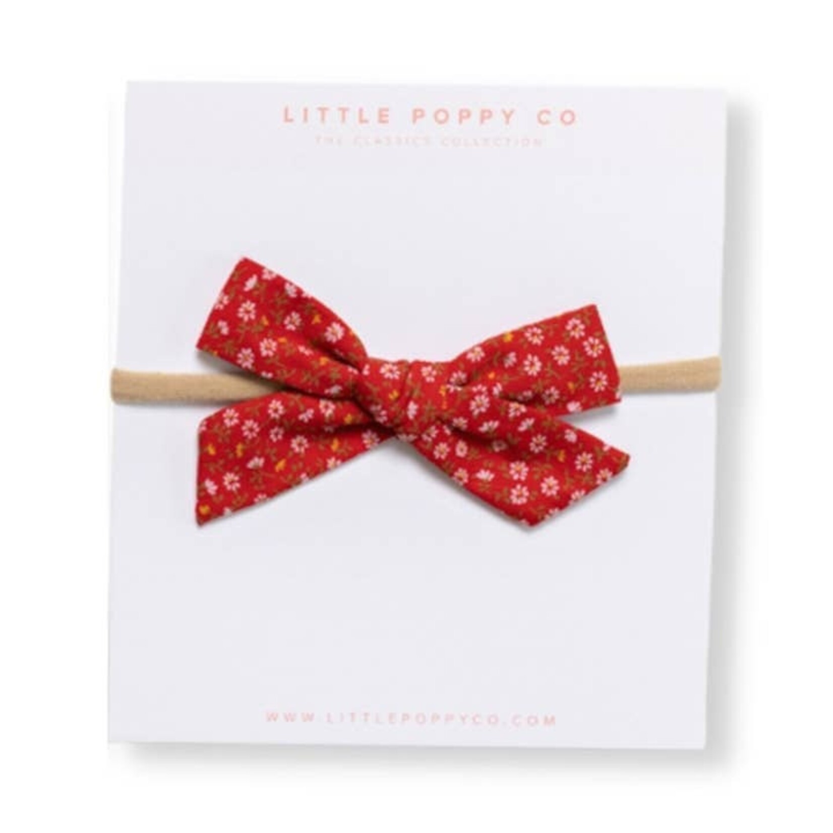 little poppy co red floral headband