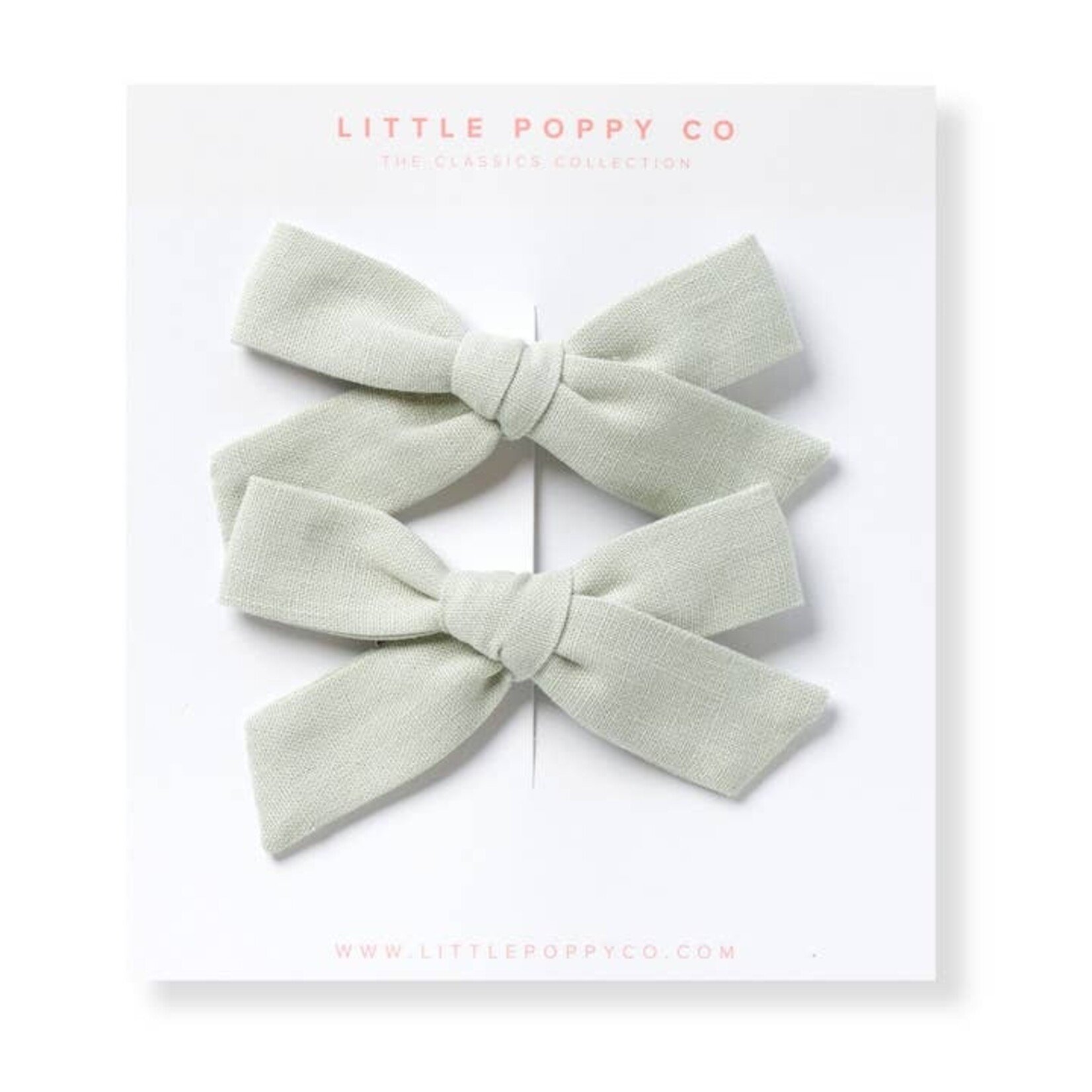 little poppy co sage bow set