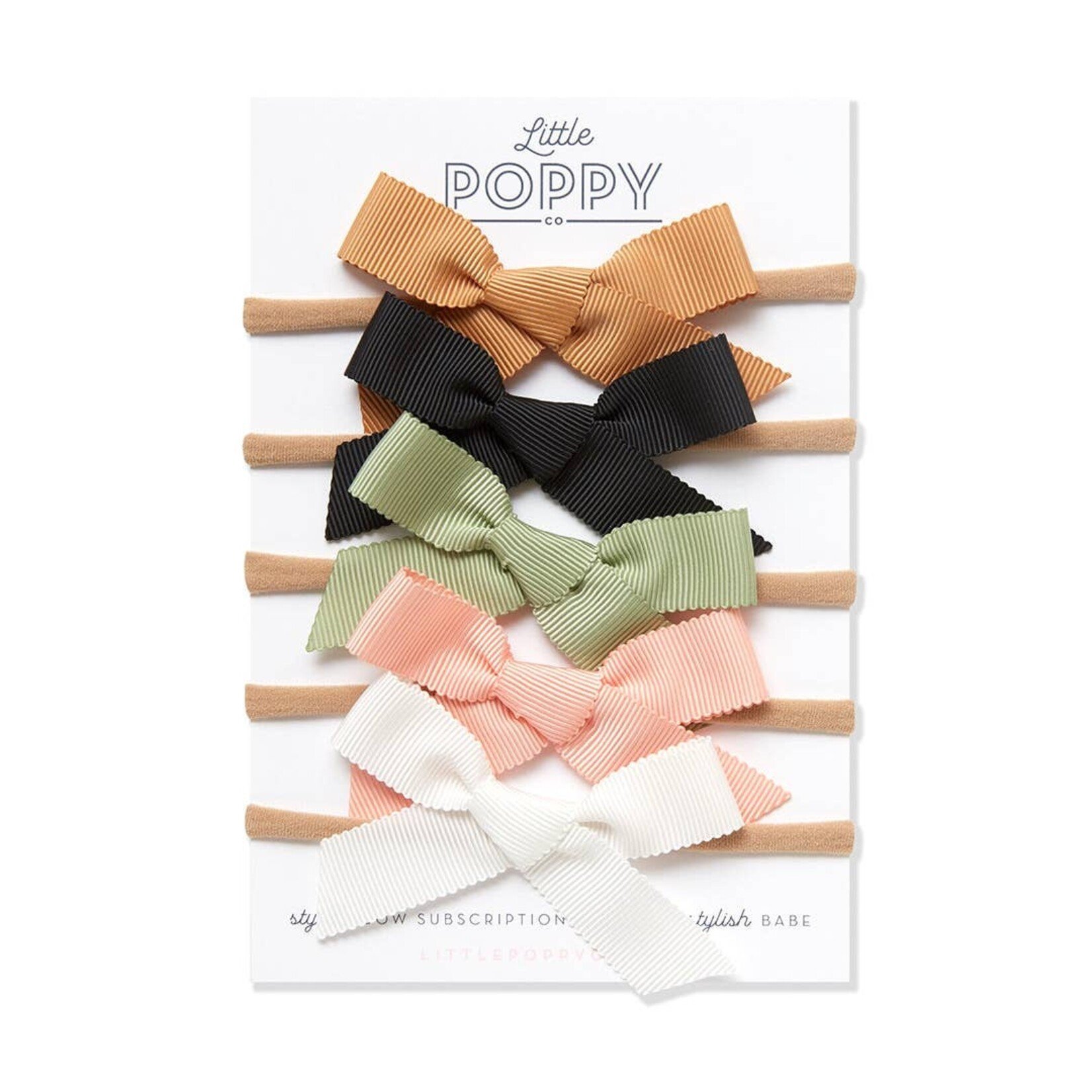 little poppy co infant neutral headband set
