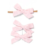 little poppy co pink linen bows