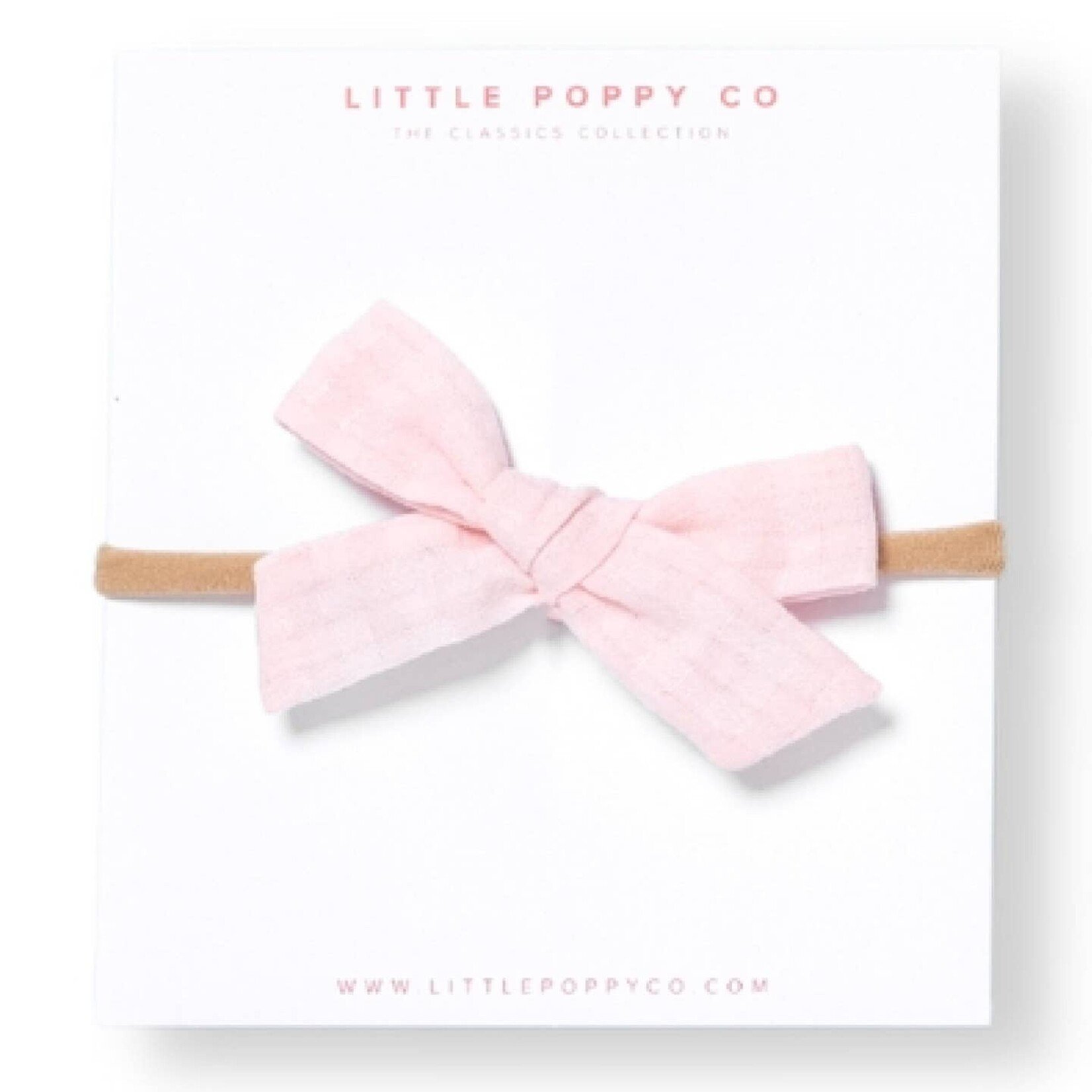 little poppy co pink linen bows