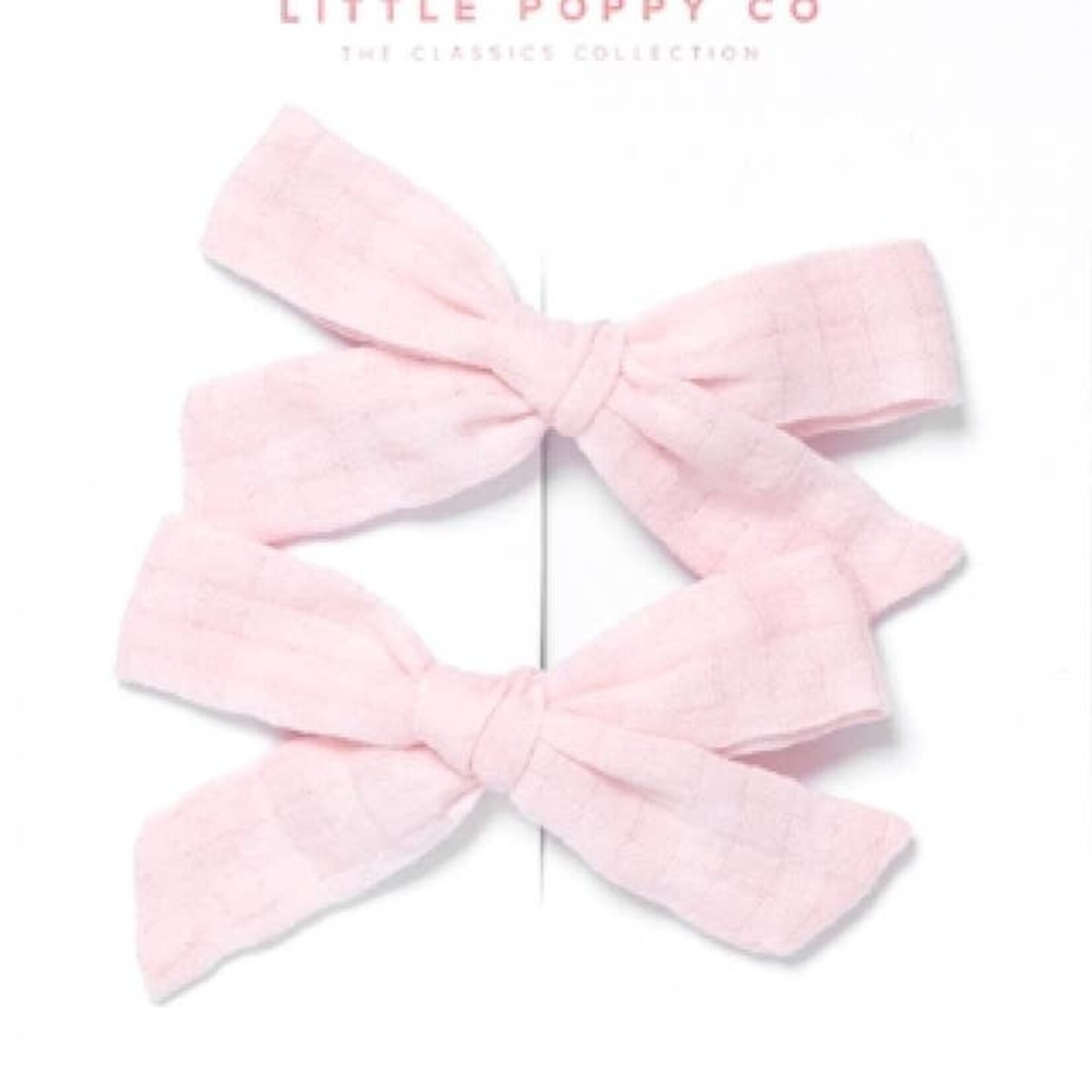 little poppy co pink linen bows