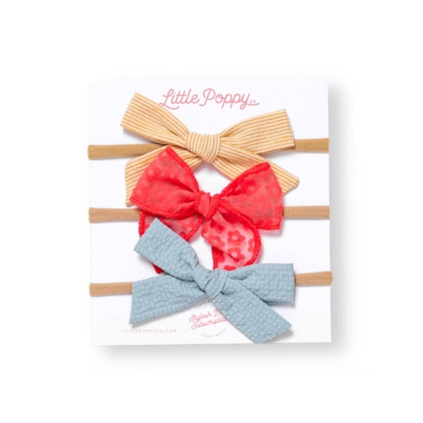 little poppy co coral spring bow set