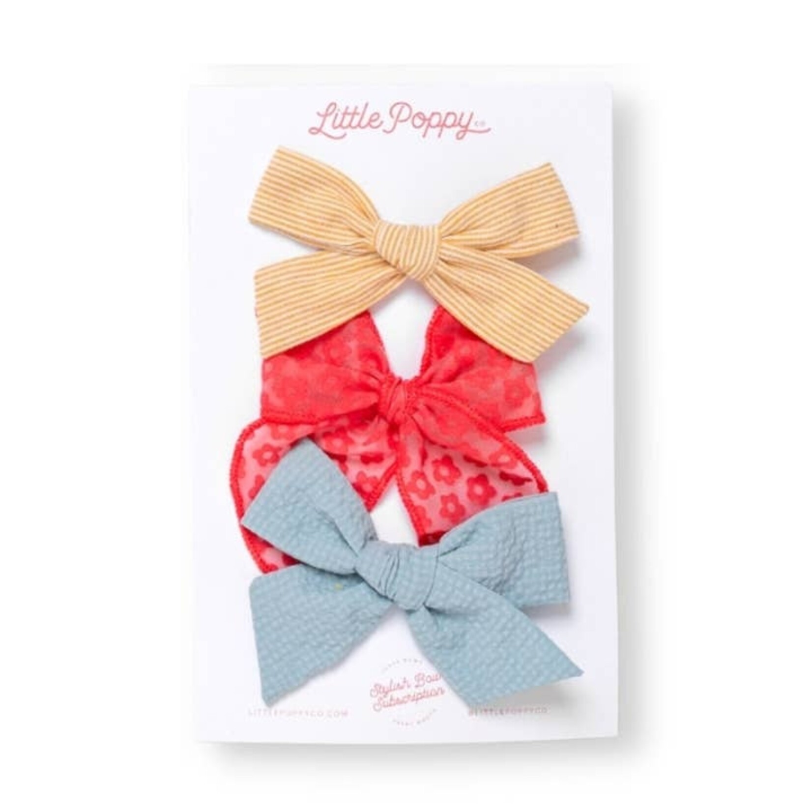 little poppy co coral spring bow set