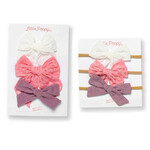 little poppy co pink lace bow set