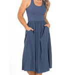 mono b navy tank dress