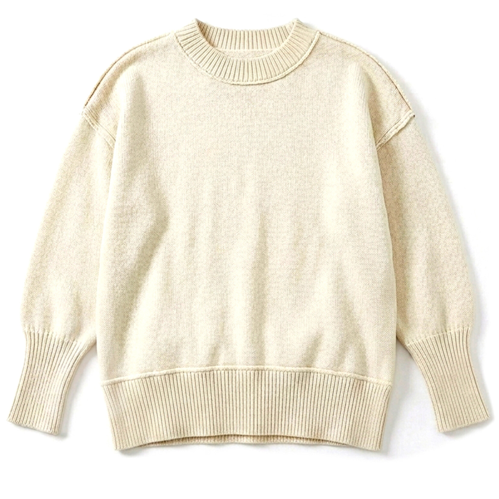 aemi + co cream oversized sweater