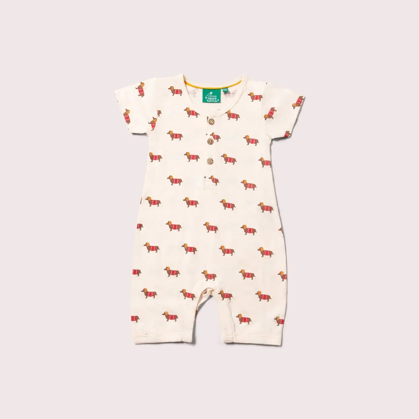 little green radicals sausage dog romper