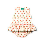 little green radicals strawberry ruffle romper