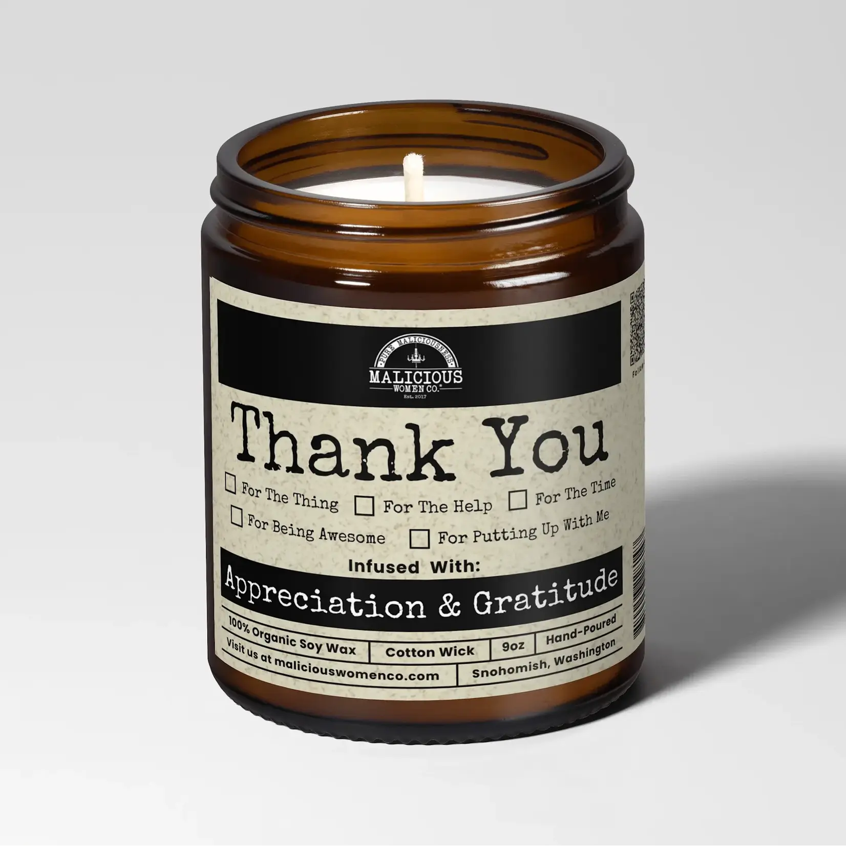malicious women co. thank you...appreciation and gratitude