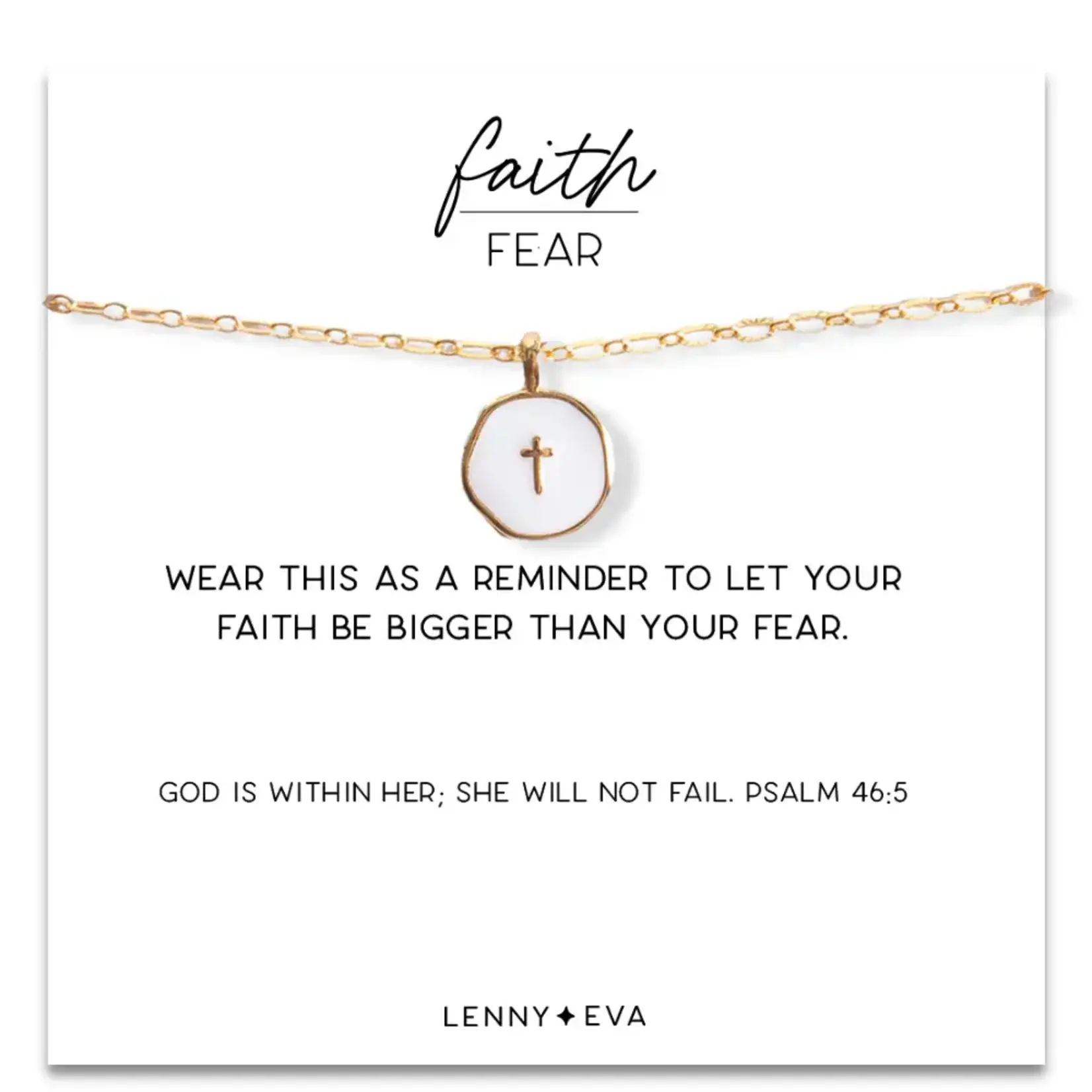 lenny & eva faith over fear necklace