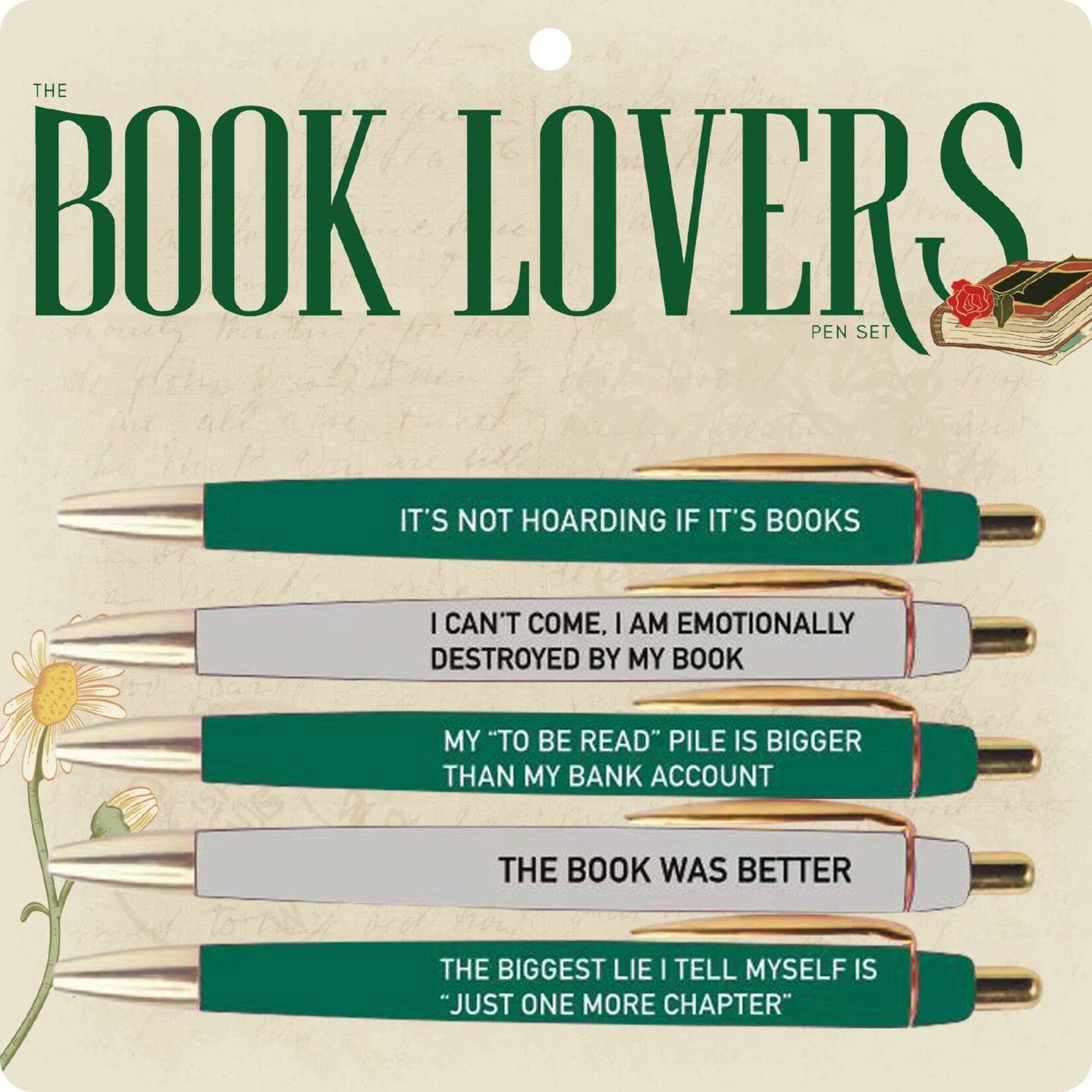 fun club book lovers pen set